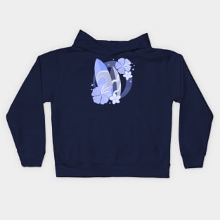 Blue retro surfboards Kids Hoodie